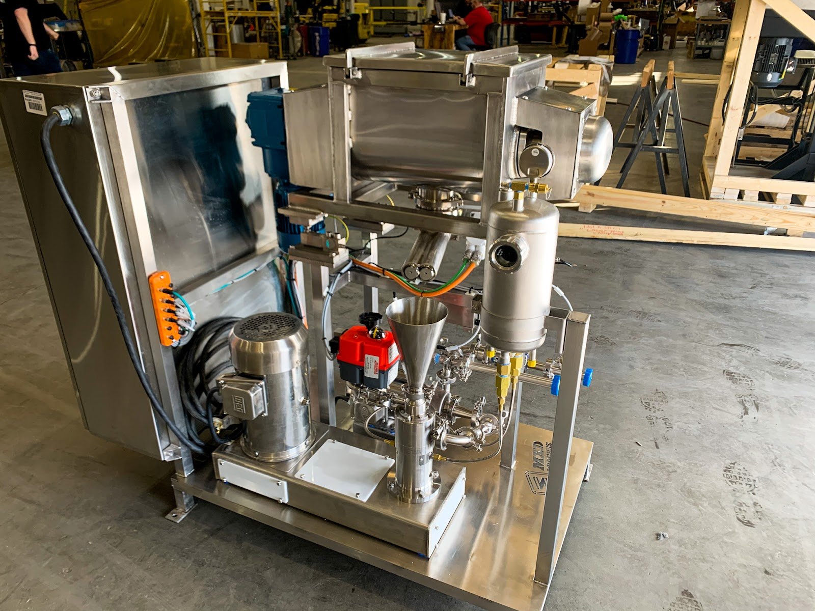 full body of a process system in a warehouse