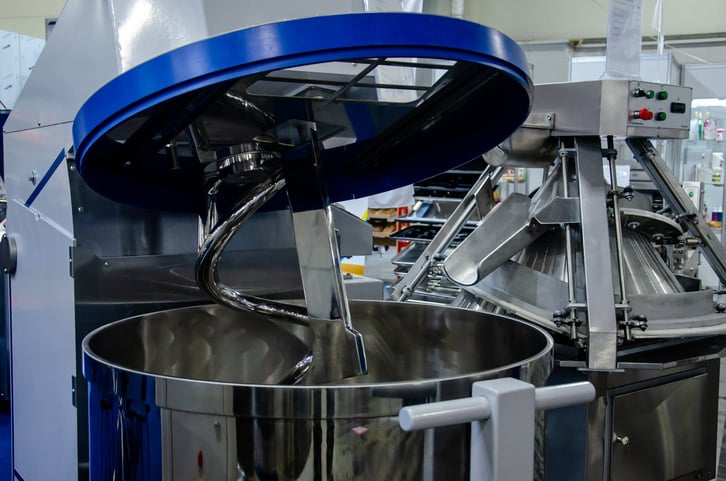 mixer lid opening in stainless steel tank