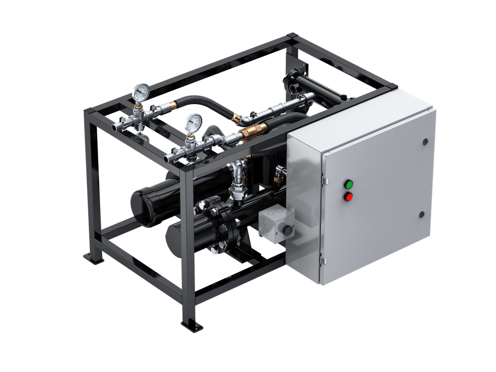 Vulcan heating skid no side panels view